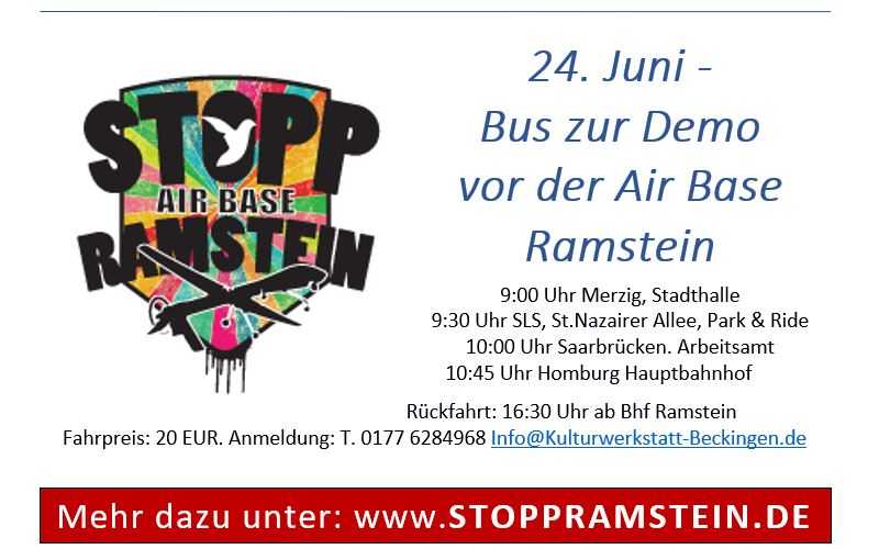 24. Juni 2023 – Das Saarland demonstriert vor der Air Base Ramstein